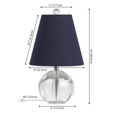 Northern 16" Crystal Ball/Metal LED Table Lamp