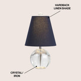 Northern 16" Crystal Ball/Metal LED Table Lamp