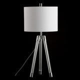 Atlas 30.5" Surveyor's Tripod Crystal/Metal LED Table Lamp