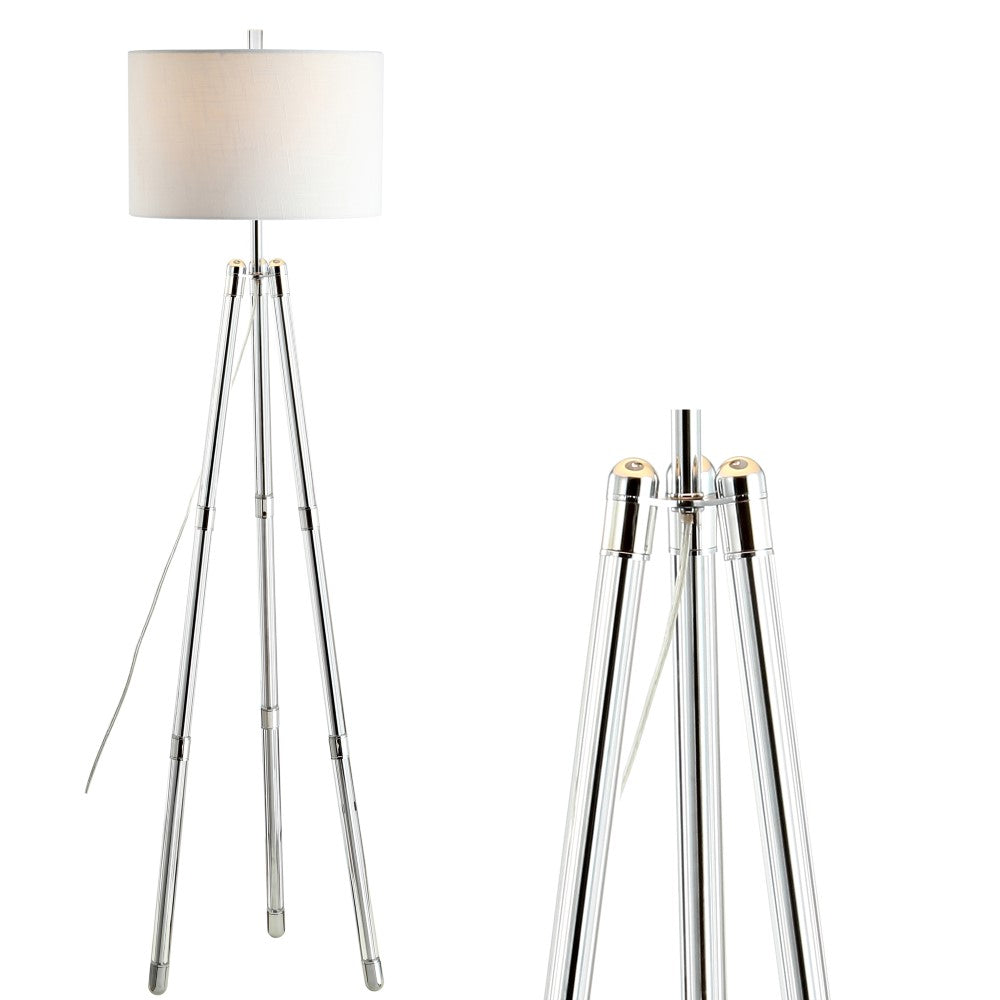 Kaka 60" Surveyor's Tripod Metal/Crystal LED Floor Lamp