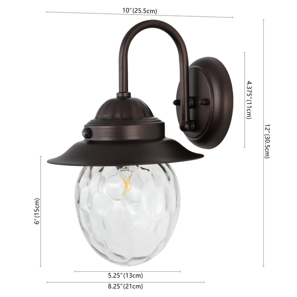 Dimension Image Oil Rubbed Bronze/Clear / 1 Light