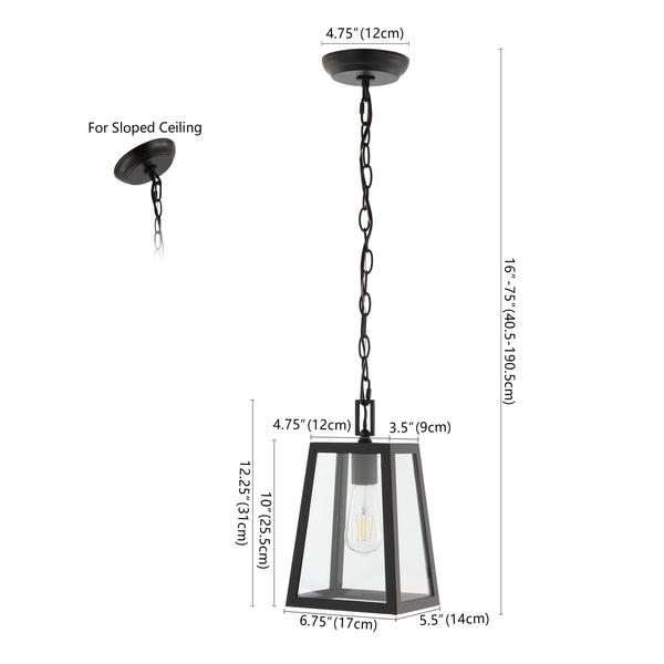 Dimension Image Black/Clear / 1 Light