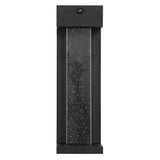 Turbo 5.13" Modern Industrial Iron/Glass Seeded Glass with Dusk-to-Dawn Sensor Integrated LED Outdoor Sconce