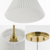 Savoy 14.25" 1-Light Classic French Country Iron LED Pendant with Pleated Shade