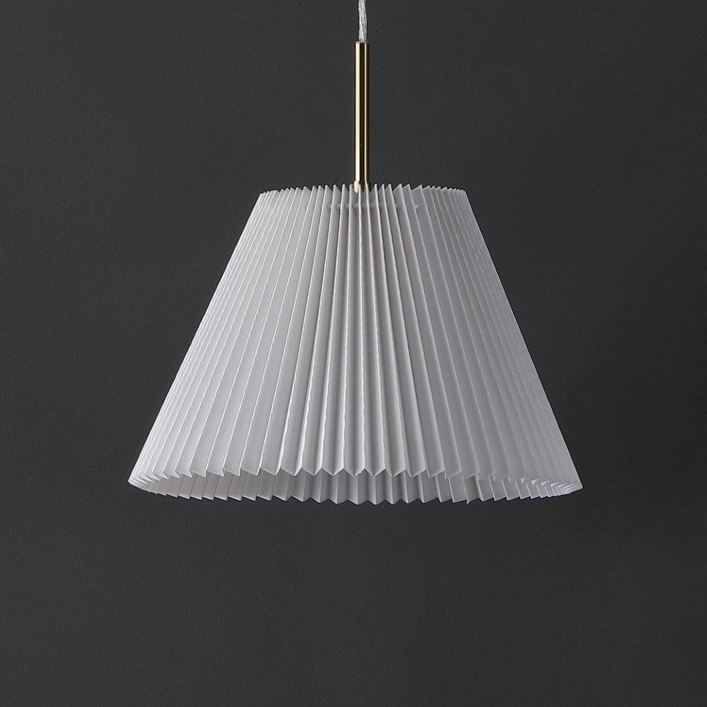 Savoy 14.25" 1-Light Classic French Country Iron LED Pendant with Pleated Shade