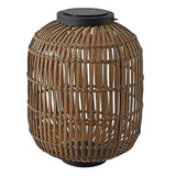 Star 20.5" Modern Global Faux Rattan Integrated Indoor/Outdoor LED Solar Powered Lantern