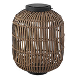 Star 20.5" Modern Global Faux Rattan Integrated Indoor/Outdoor LED Solar Powered Lantern