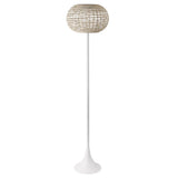 Strait 58" Modern Coastal Faux Rattan Integrated Indoor/Outdoor LED Solar Powered Floor Lamp
