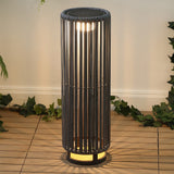 Billowy Modern Minimalist Faux Rattan Integrated Indoor/Outdoor LED Solar Powered Lantern