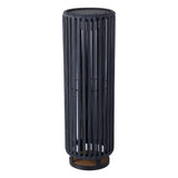 Billowy Modern Minimalist Faux Rattan Integrated Indoor/Outdoor LED Solar Powered Lantern