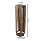 Billowy Modern Minimalist Faux Rattan Integrated Indoor/Outdoor LED Solar Powered Lantern