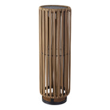 Billowy Modern Minimalist Faux Rattan Integrated Indoor/Outdoor LED Solar Powered Lantern