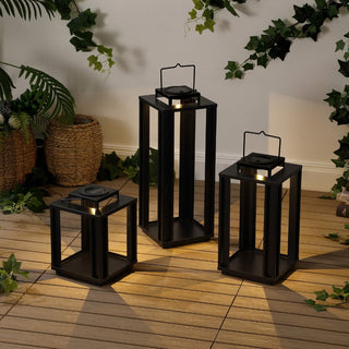 Latch Modern Industrial Integrated Indoor/Outdoor LED Solar Powered Lanterns