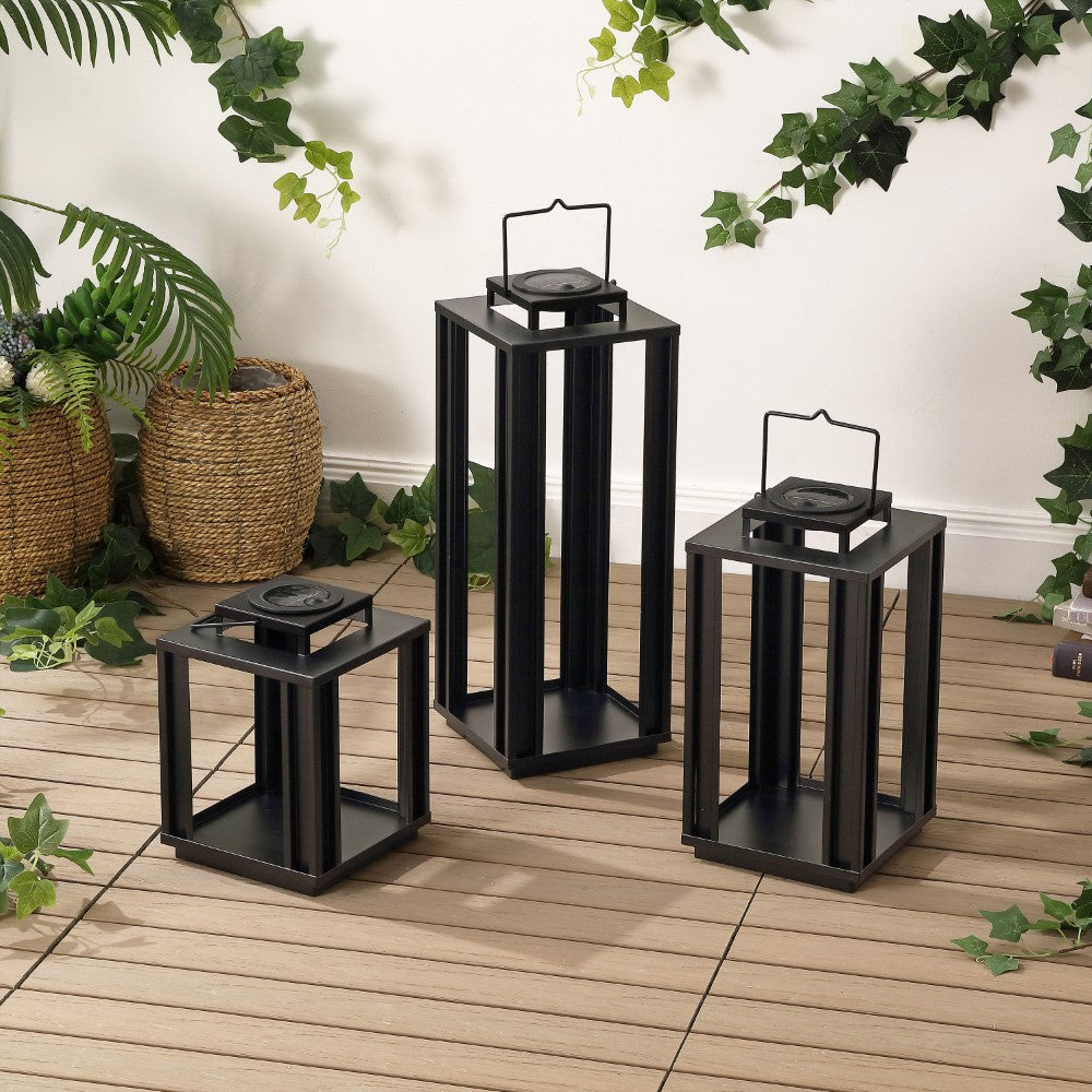 Latch Modern Industrial Integrated Indoor/Outdoor LED Solar Powered Lanterns