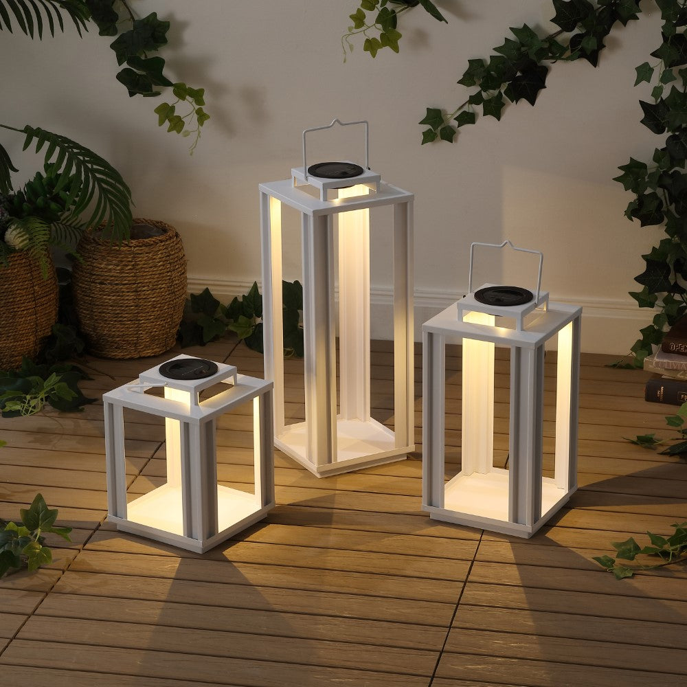 Latch Modern Industrial Integrated Indoor/Outdoor LED Solar Powered Lanterns