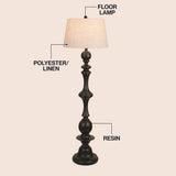 Nicolas 67" Resin LED Floor Lamp
