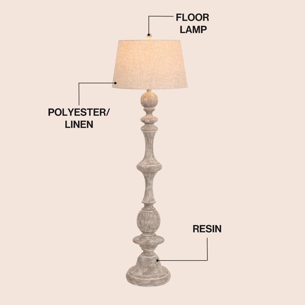 Nicolas 67" Resin LED Floor Lamp