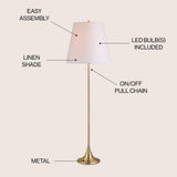 Monica 63" Metal LED Floor Lamp