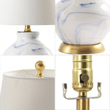 Skyler 20.5" Marbleized Ceramic LED Table Lamp