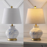 Skyler 20.5" Marbleized Ceramic LED Table Lamp