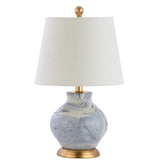Skyler 20.5" Marbleized Ceramic LED Table Lamp