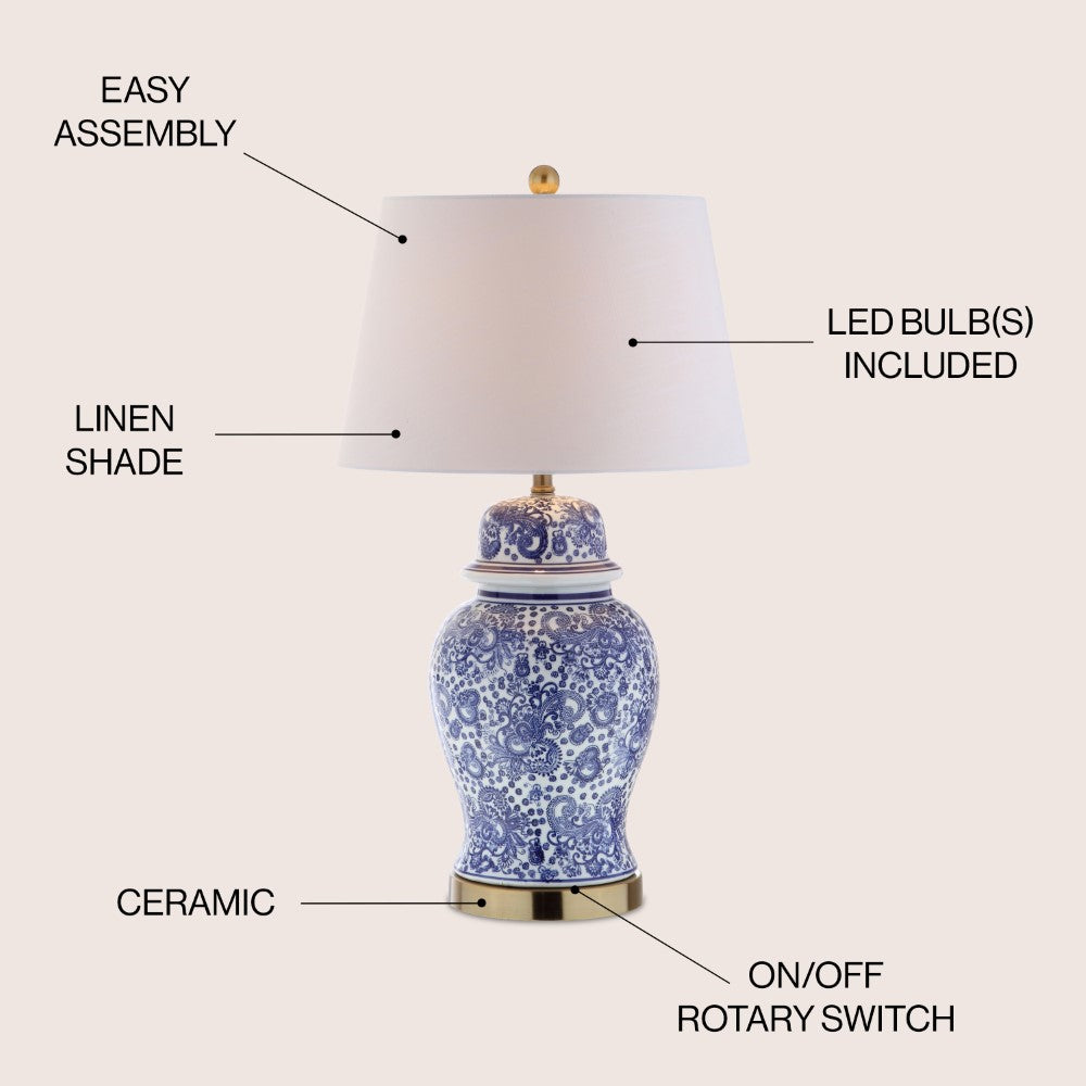 Fabian 29.5" Ceramic LED Table Lamp