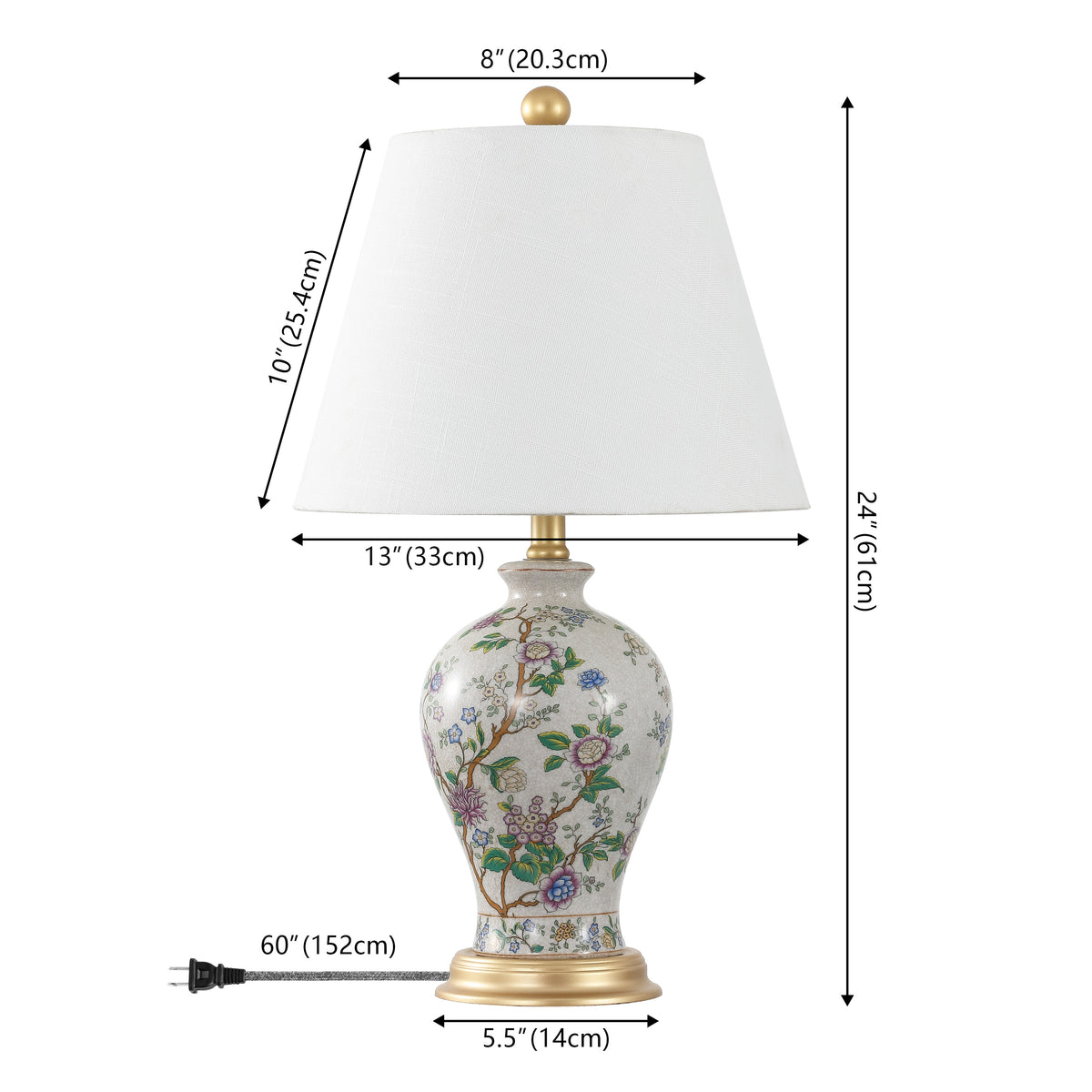 Mina 24" Floral LED Table Lamp