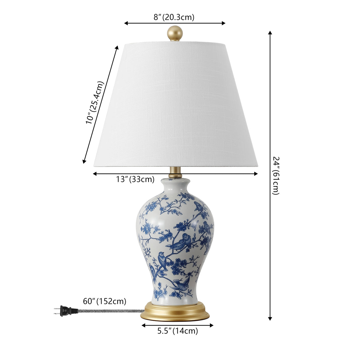 Mina 24" Floral LED Table Lamp