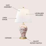 Mina 24" Floral LED Table Lamp
