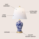 Mina 24" Floral LED Table Lamp