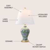 Mina 24" Floral LED Table Lamp
