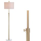 Musa 65" Adjustable Metal/Marble LED Floor Lamp