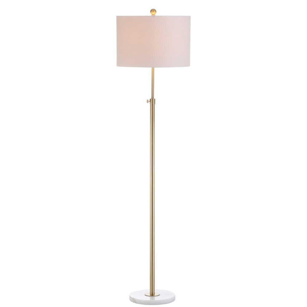 Musa 65" Adjustable Metal/Marble LED Floor Lamp