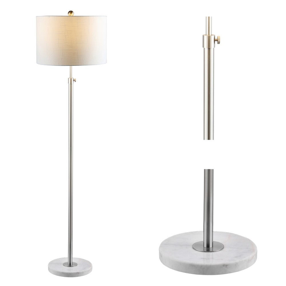 Musa 65" Adjustable Metal/Marble LED Floor Lamp