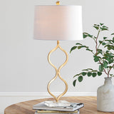 Larry 31.5" Metal/Crystal LED Table Lamp