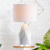 Royal 25.5" Ceramic Marble/Crystal LED Table Lamp