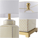 Davion 21.5" Ceramic/Metal Ginger Jar LED Table Lamp