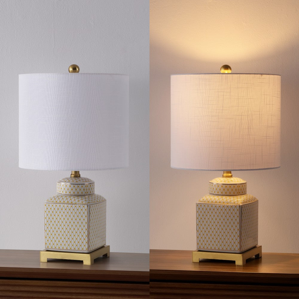 Davion 21.5" Ceramic/Metal Ginger Jar LED Table Lamp