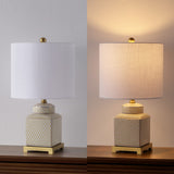 Davion 21.5" Ceramic/Metal Ginger Jar LED Table Lamp