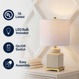 Davion 21.5" Ceramic/Metal Ginger Jar LED Table Lamp