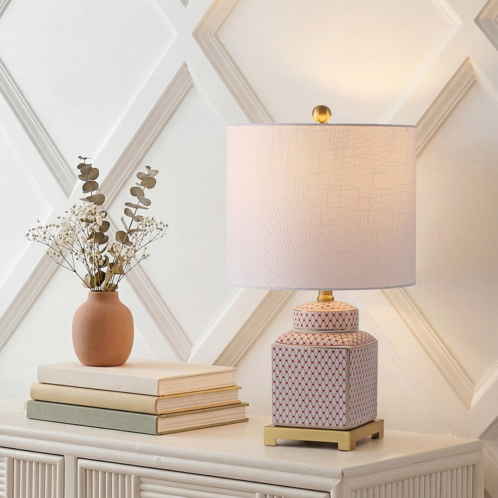 Davion 21.5" Ceramic/Metal Ginger Jar LED Table Lamp