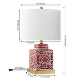Koda 22" Ceramic/Metal Ginger Jar LED Table Lamp