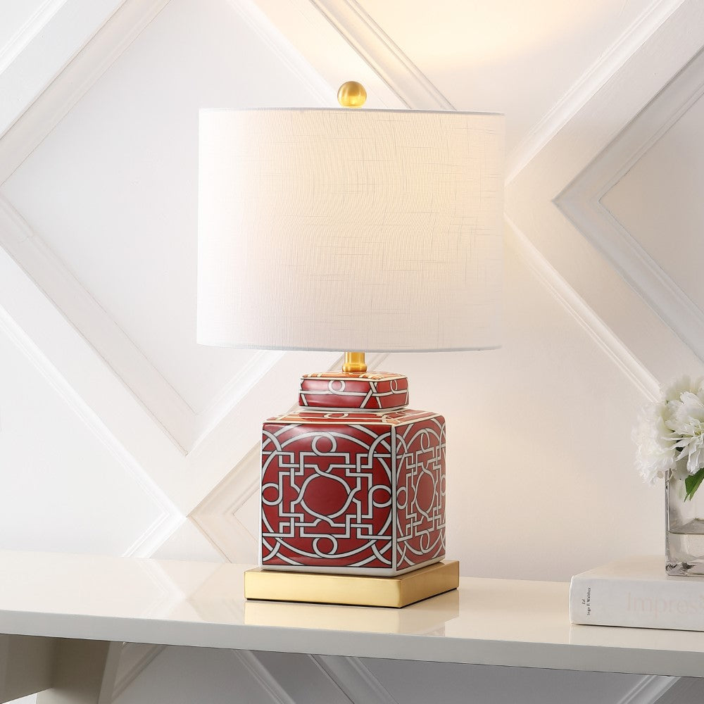 Koda 22" Ceramic/Metal Ginger Jar LED Table Lamp