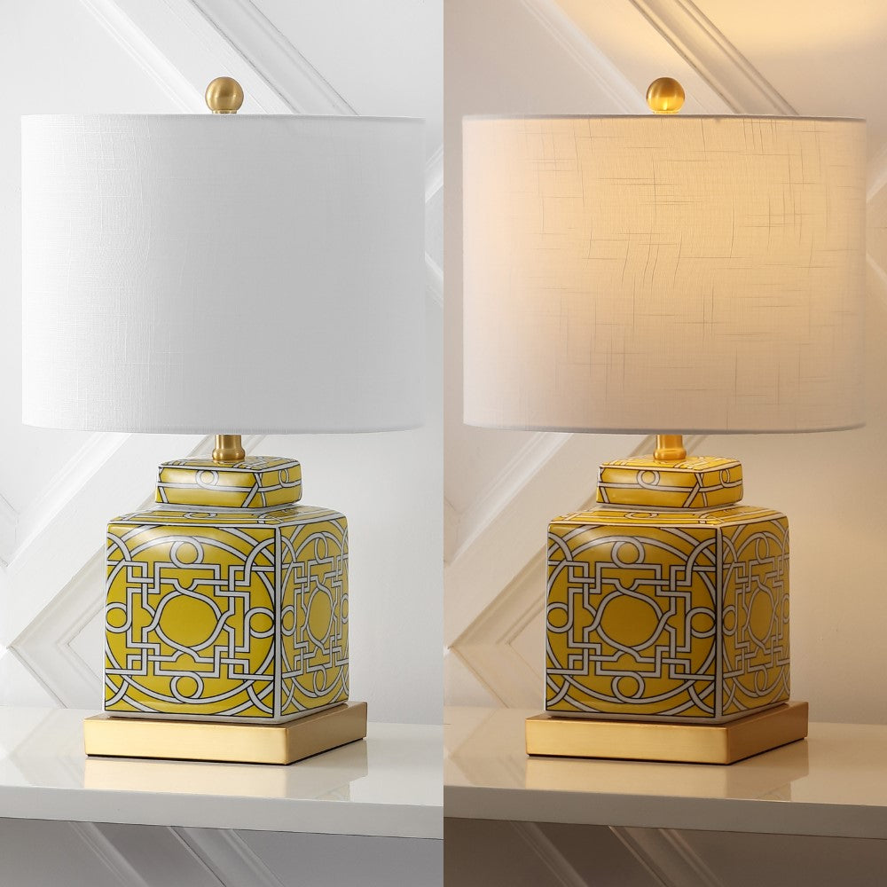 Koda 22" Ceramic/Metal Ginger Jar LED Table Lamp