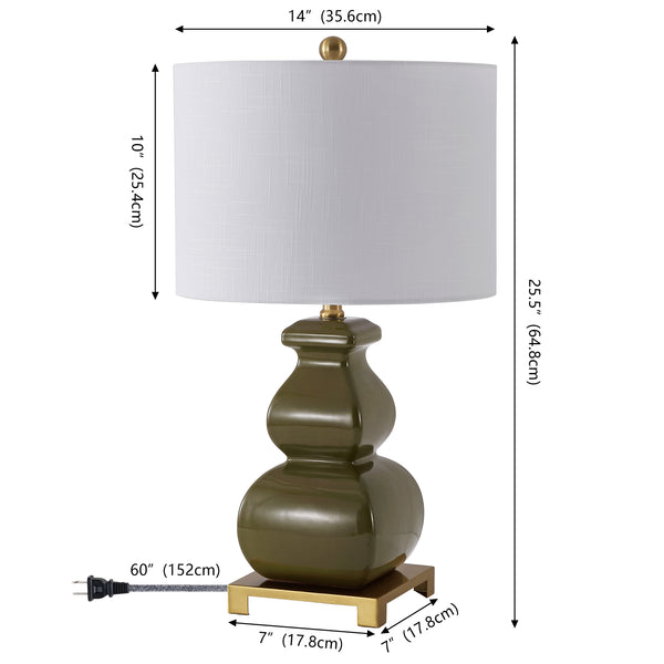 Dimension Image Olive Green/Brass Gold