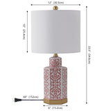 Sandra 23.5" Ginger Jar Ceramic/Metal LED Table Lamp
