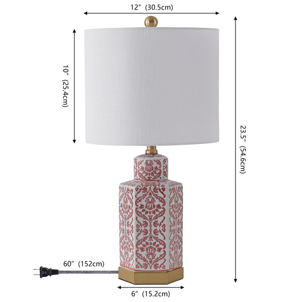 Dimension Image Red/White/Brass Gold