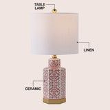 Sandra 23.5" Ginger Jar Ceramic/Metal LED Table Lamp