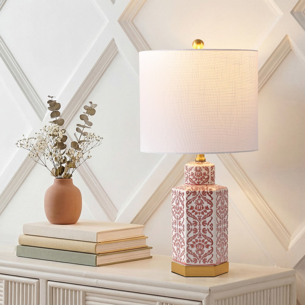 Sandra 23.5" Ginger Jar Ceramic/Metal LED Table Lamp