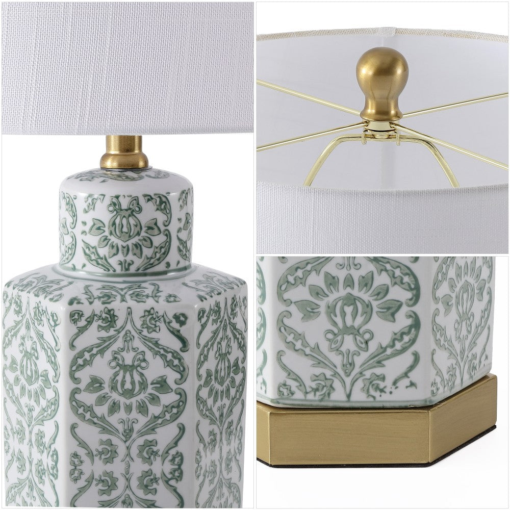 Sandra 23.5" Ginger Jar Ceramic/Metal LED Table Lamp